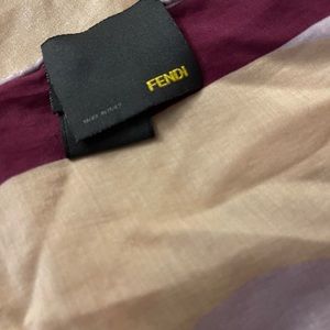FENDI silk logo scarf